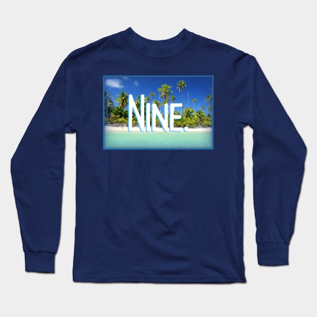 Nine Year old Tropical Beach Long Sleeve T-Shirt by EvolvedandLovingIt